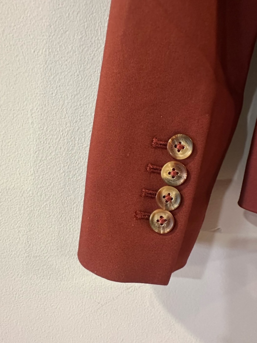 Express Single-Button Maroon/Rust Blazer - Picture 4 of 4